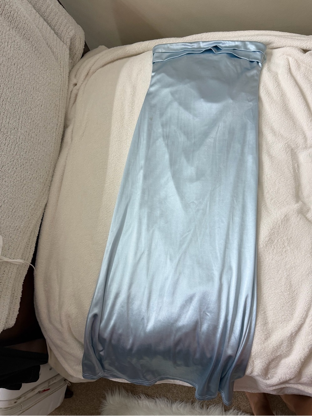 Light Blue Satin dress -